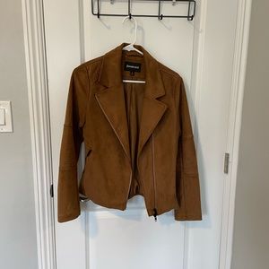 BetaBrand 100% vegan suede moto-stitching jacket